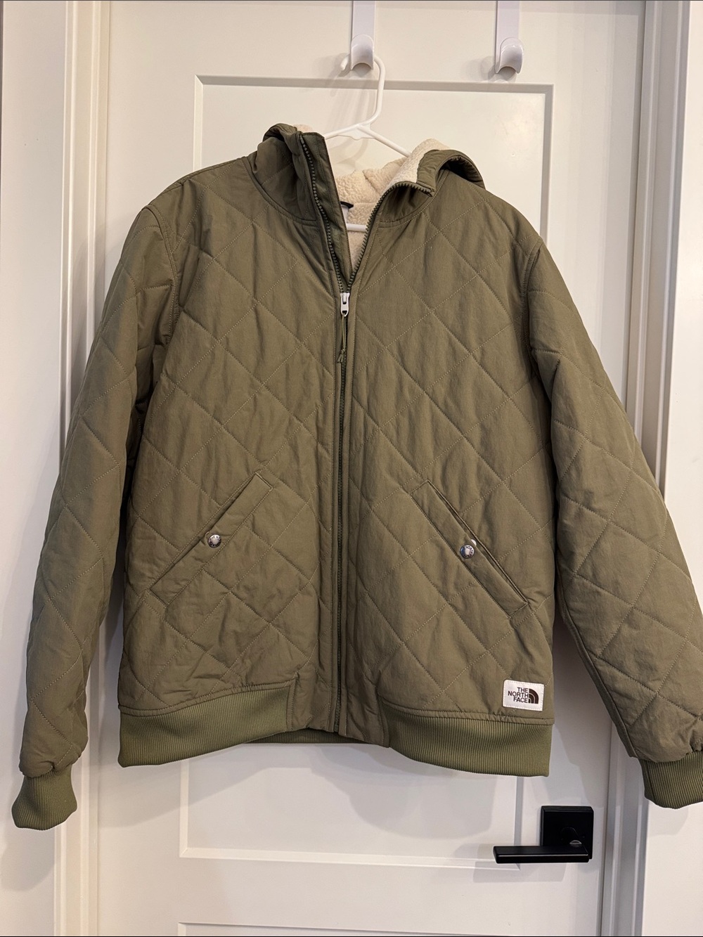 The North Face Men’s Cuchillo Insulated Full-Zip Hoodie in Olive Green
